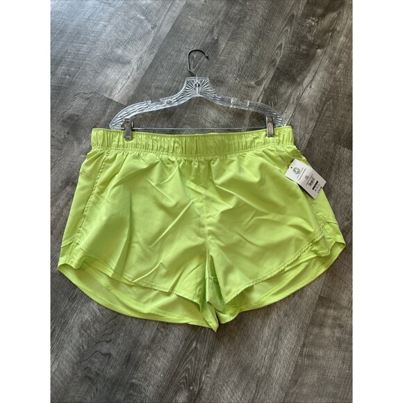 ATHLETIC WORKS Lime Green Lined Active Shorts Elastic Waist Sz XXL - Picture 5 of 9